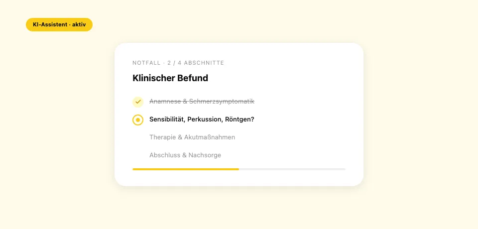 Dentero Dokumentationsassistent — Screenshot