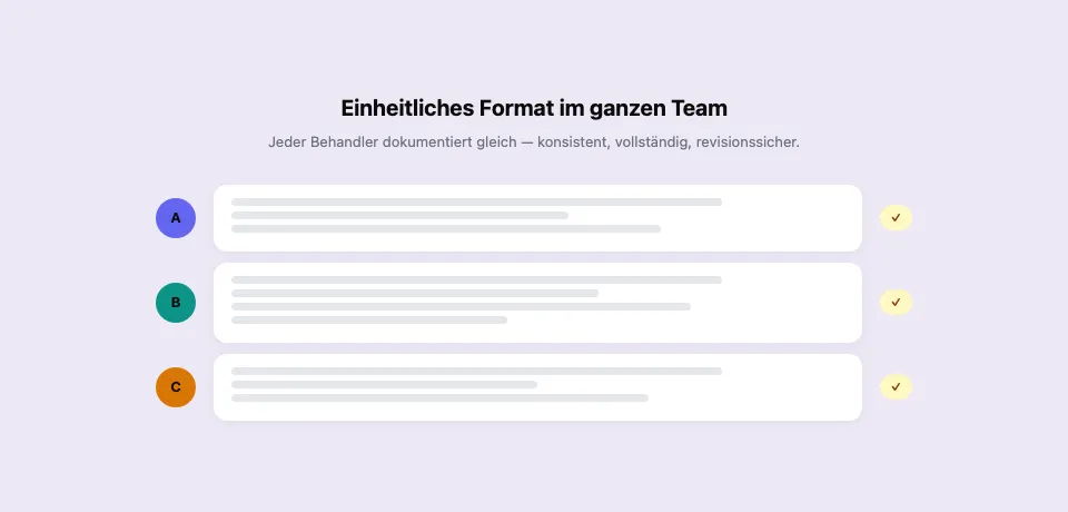 Dentero Intelligente Strukturierung — Screenshot