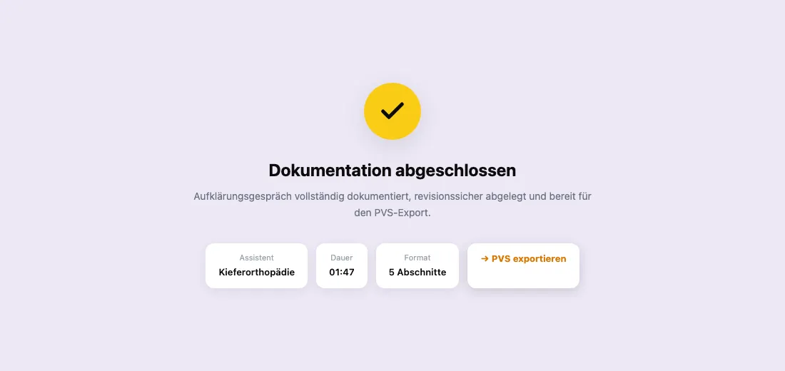 Dentero Patientenakte — Screenshot